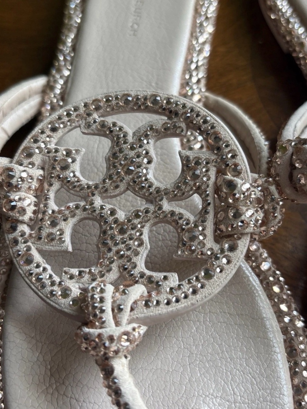 Tory Burch Miller Crystal Knotted Sandals in Rose Gold Pink 9 - Picture 4 of 12